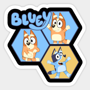 Bluey Happy Sticker